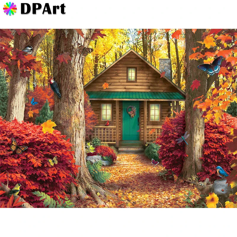 Алмазная живопись полноразмерная/круглая мозаика в лесу 5D алмазная Набор для