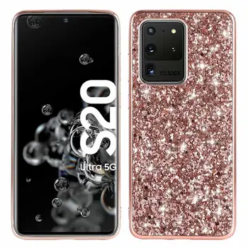 

For Coque Samsung Galaxy S20 Plus Ultra Paillette Shiny Silicone Case With Sparkles Cover For A51 A71 Bling Crystal Fundas Shell