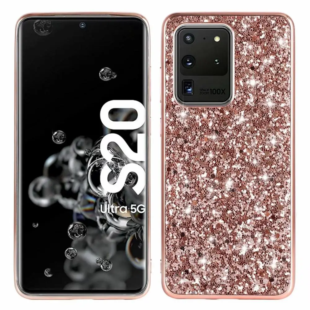 Чехол для Samsung Galaxy S21 Plus S20 FE Note 20 Ultra A52 A42 A12 A21S A41 A51 A71 мягкий чехол с блестками и