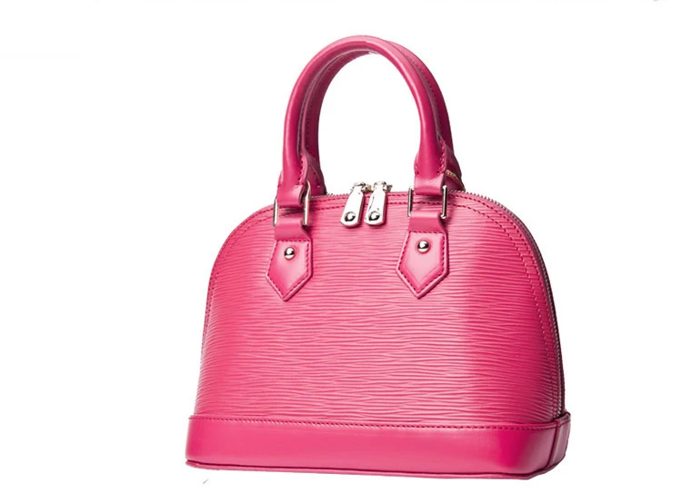 Женские сумки, роскошная дизайнерская модная сумка через плечо из натуральной кожи на молнии, Портативная сумка на плечо, сумки-мессенджеры - Цвет: Rose Red