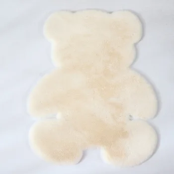 

Faux Rabbit Fur Cartoon Animal Bear Shape Carpet Irregular Carpets Shaggy Children Soft Bedside Fluffy Rug Play Decor Mat