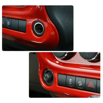 

Button Decoration Trim Panel Red For Jeep Wrangler JK 2011-17 1pc Auto