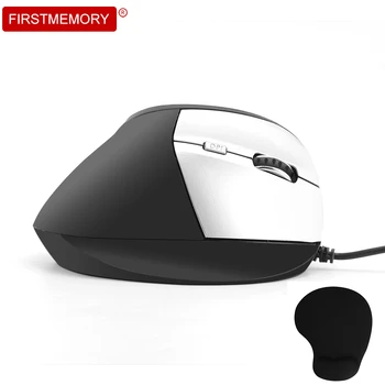 

Wired Vertical Gaming Mouse 6 Button 1600 DPI Optical Mice Ergonomic Computer Mause Gamer With Mouse Pad For PC Laptop Desktop