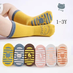 Wecute – chaussettes antidérapantes pour bébés, pour enfants de 1 à 3 ans, adorables animaux de dessins animés, pour Trampoline, printemps et automne 