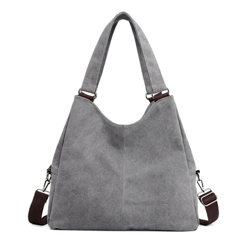 

Amberler Large Capacity Women Canvas Handbags Fashion Ladies Solid Messenger Bags High Quality Casual Female Shoulder Tote Bag