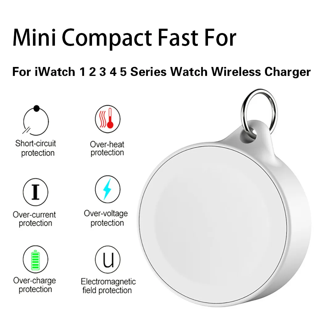 

Qi Wireless Charger For Apple Watch 5 4 3 2 1 i Series Portable Fast Wireless Charging Dock mini Magnetic USB Charger For iWatch