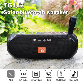 

TG182 portable bluetooth speaker, outdoor waterproof wireless solar power bank MP3 stereo bluetooth speaker,Caixa de som