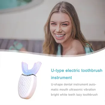 

360 Degree Automatic Whitening Toothbrush U-Type Electric Toothbrush Automatic Electric Ultrasonic Vibration Toothbrush