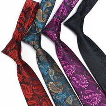 8cm banquete de casamento formal vestido acessórios homens negócios gravata paisley fio tingido jacquard masculino laços