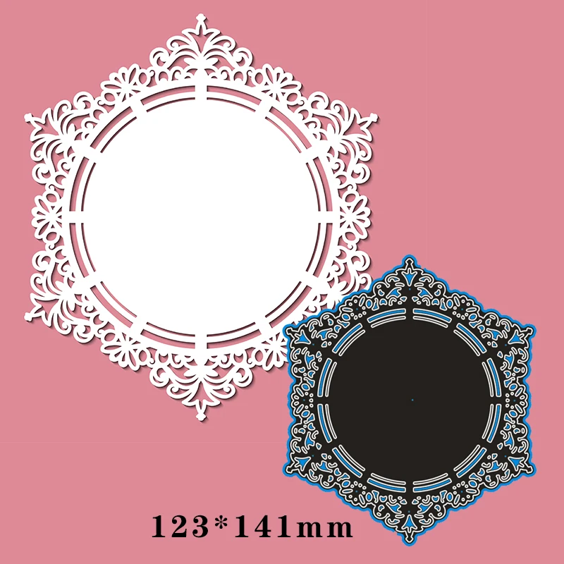 

123*141mm lace circle Metal Cutting Dies for card DIY Scrapbooking stencil Paper Craft Album template Dies