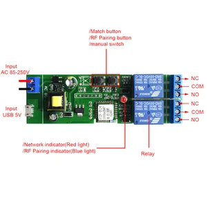 Image 4 - 2CH مفتاح Wifi ذكي مع جهاز تحكم عن بعد للمنزل ، ومفتاح إضاءة واي فاي يعمل مع Alexa ، 12V 24V 32V 250V