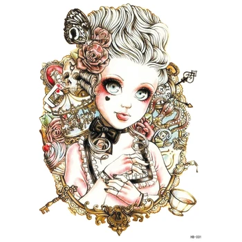 

1 PCS Random Flower Arm Tattoo Stickers Painted Characters Anime Color Tattoo Stickers 1500 Styles Waterproof