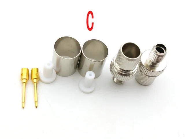 Connettori Coassiali UHF Maschio 5 Pezzi Connettori Coassiali UHF PL259 Maschio - Per Cavi RG8, RG213, LMR400, Argentati, 50 Trimmer Light - Foto 5