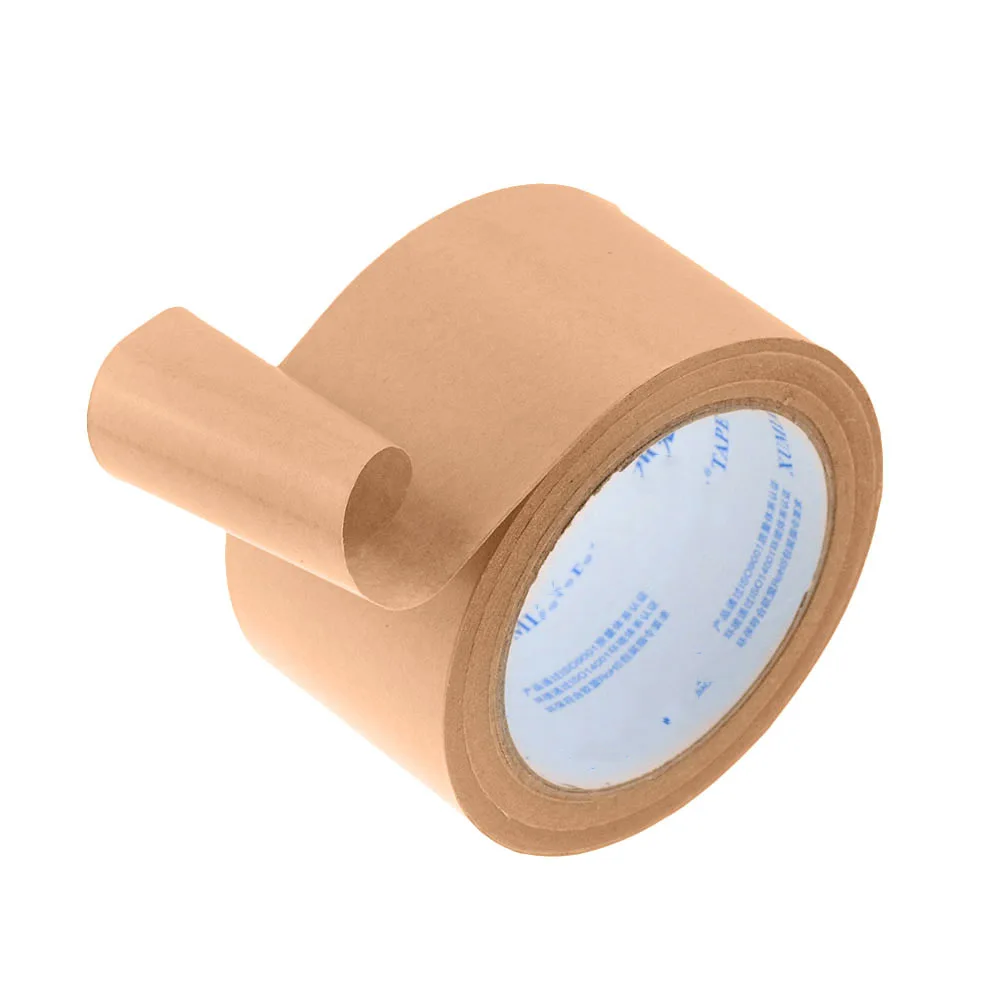 30m Gummed Kraft Paper Tape Bundled Adhesive Paper Tapes Sealed Water Activated Carton Painting Sticker For Packaging Tools