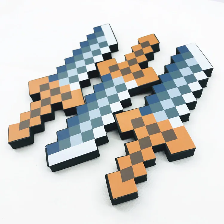 2019Minecrafted голубой бриллиант меч мягкой eva игрушки из пеноматериала меч серый Кирка для детей Детские игрушки ремесла пенопластик листы для