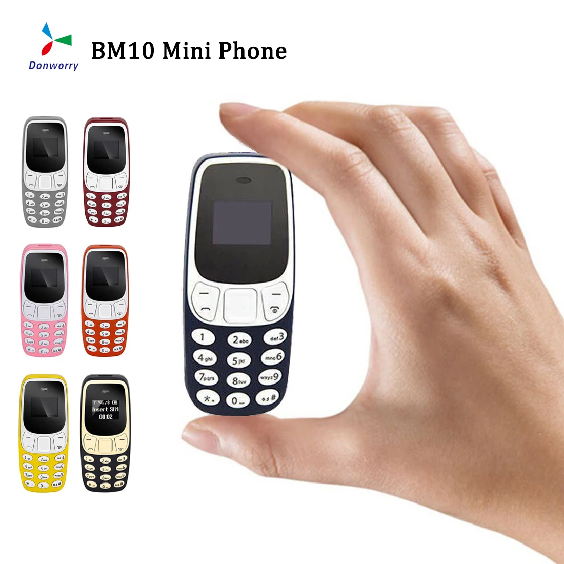 Super pequeño Mini teléfono móvil BM10 tarjeta Sim Dual con MP3 Player FM desbloqueado teléfono móvil de cambio de voz Bluetooth en el GSM