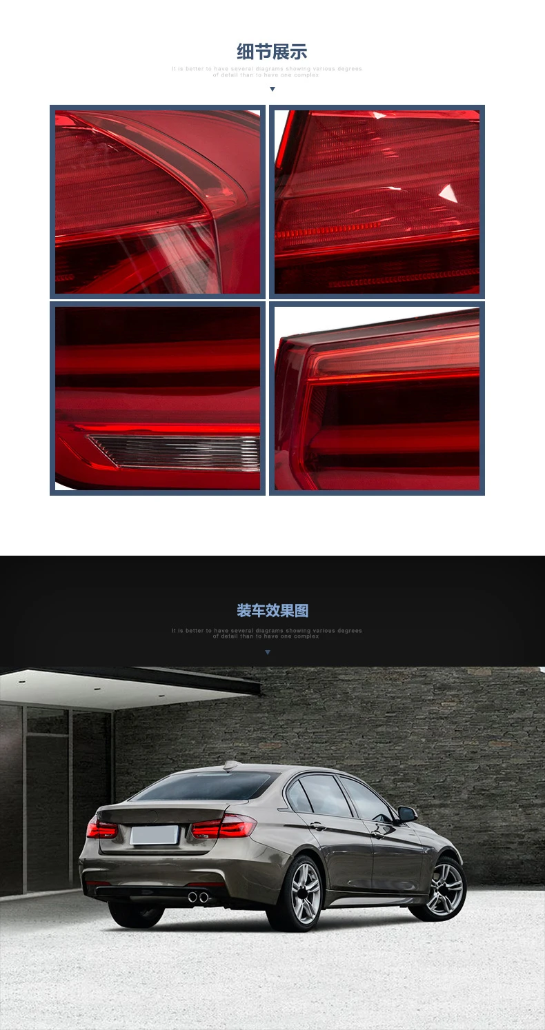 TUNING RAER LAMPS FOR BMW F30 F35 2013- YEAR FULL LED TAIL LIGHTS SPOT LIGHTS