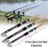 Sougayilang 2.7m 3.0m 3.3m Feeder Fishing Rods Portable Telescopic Carbon Fiber Spinning Rod Carp Fishing Rod Fishing Tackle ► Photo 2/6