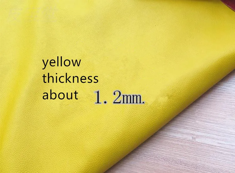 yellow Первый слой из кожи с рисунком личи, желтая, красная кожа толщиной от 1,2 мм до 1,5 мм, кожа - Цвет: yellow