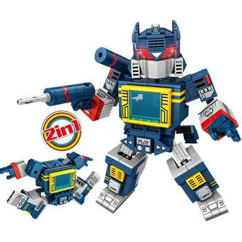 

2 In1 New Transformers Soundwave Machine Armor Building Blocks Robot Toys Assembly Model Bricks for Children Birthday Gifts