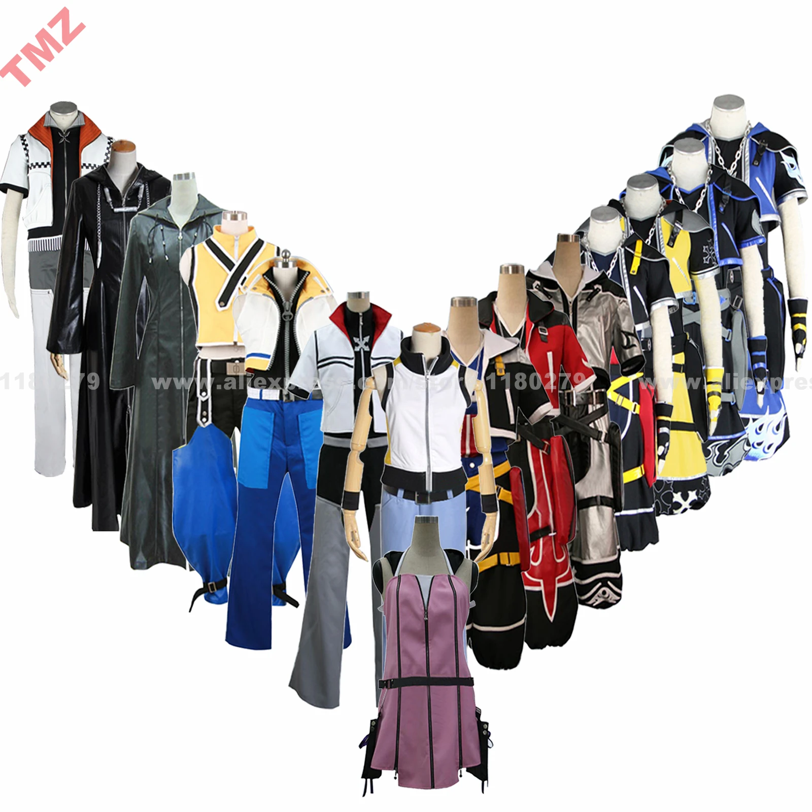 

Kingdom Hearts ROXAS Riku True Sora Kairi Group of костюмы персонажей аниме, одежда для косплея, под заказ