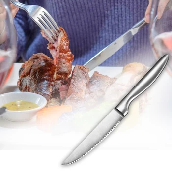 

Wedding Steak Heat Resistant Dinner Cutlery Kitchen Tableware Stainless Steel Flatware Restaurant Non Slip Western Style