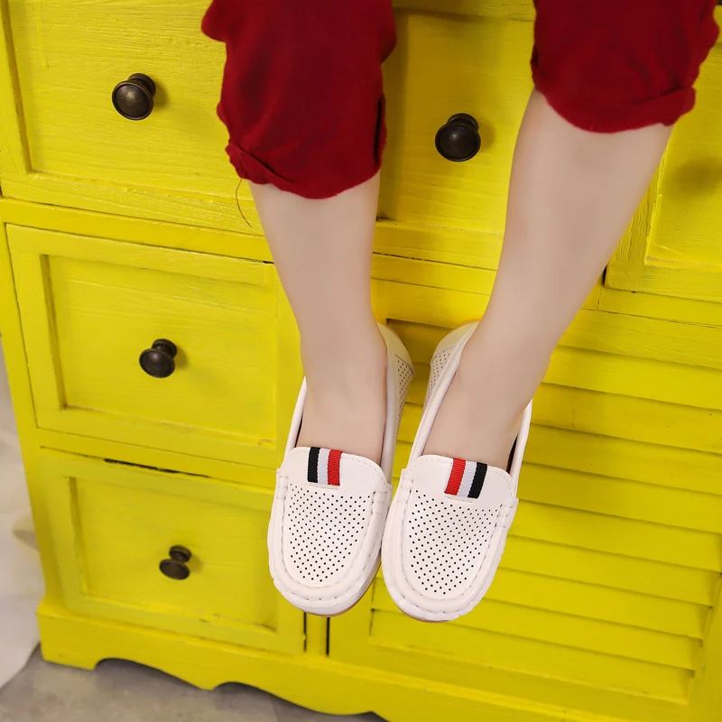 Kids Shoes Boys Shoes Fashion Soft Flat Loafers For Toddler Boy Big Kids Sneakers Children Flats Breathable Moccasin Cut-outs