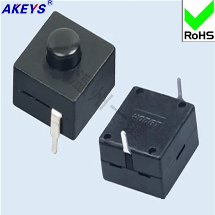 

10 PCS YT-1212-112C two high quality copper foot flashlights switch Wenzhou one-key key self-locking switch