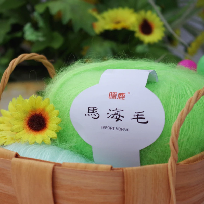 DIY 얇고 부드러운 모헤어 양모 원사 앙고라 레인 캐시미어 핸드 뜨게 크로셰 실 봉제 라나스, 도매 25 g/lot