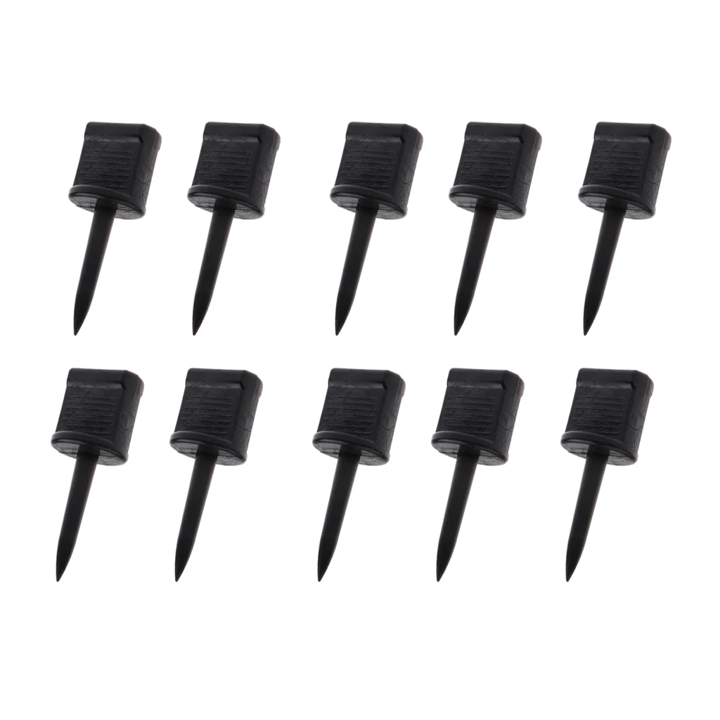 MagiDeal 10pcs Plastic Archery Paper Target Pins Nail Supplies Target Face Pins Black