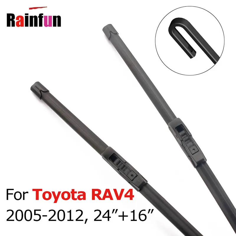 2005-2012 RAINFUN стеклоочистителей для Toyota RAV4 2005 2006 2007 2008 2009 2010 2011 2012 2013 спереди стеклоочистители 2 шт. в комплекте - Цвет: 2005-2012