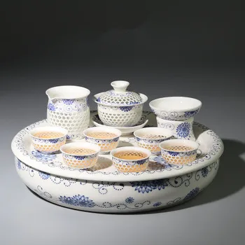 

Jingdezhen Blue And White Porcelain Tea Sets Ceramic Teapot Home Simple Fari Cup Teacups Kung Fu Black Tea Pu-erh Teaware