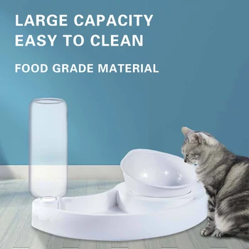 

Pet Automatic Food Feeder Double Dog Bowl With Raised Stand Water Dispenser For Cats Dogs Eat Drinking Pets Products