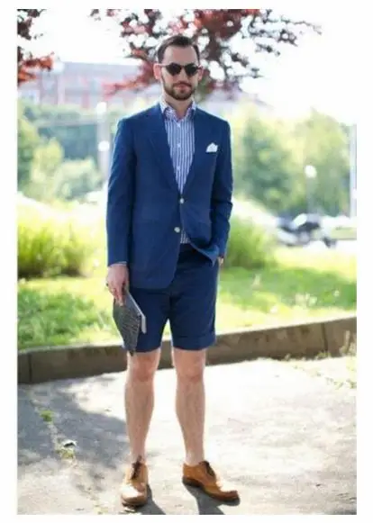 

Handsome Summer Men Suit Custom Made Men Wedding Suits Slim Fit 2 PCs ( Jacket+Short Pants) For Wedding Groom Prom Party Tuxedos