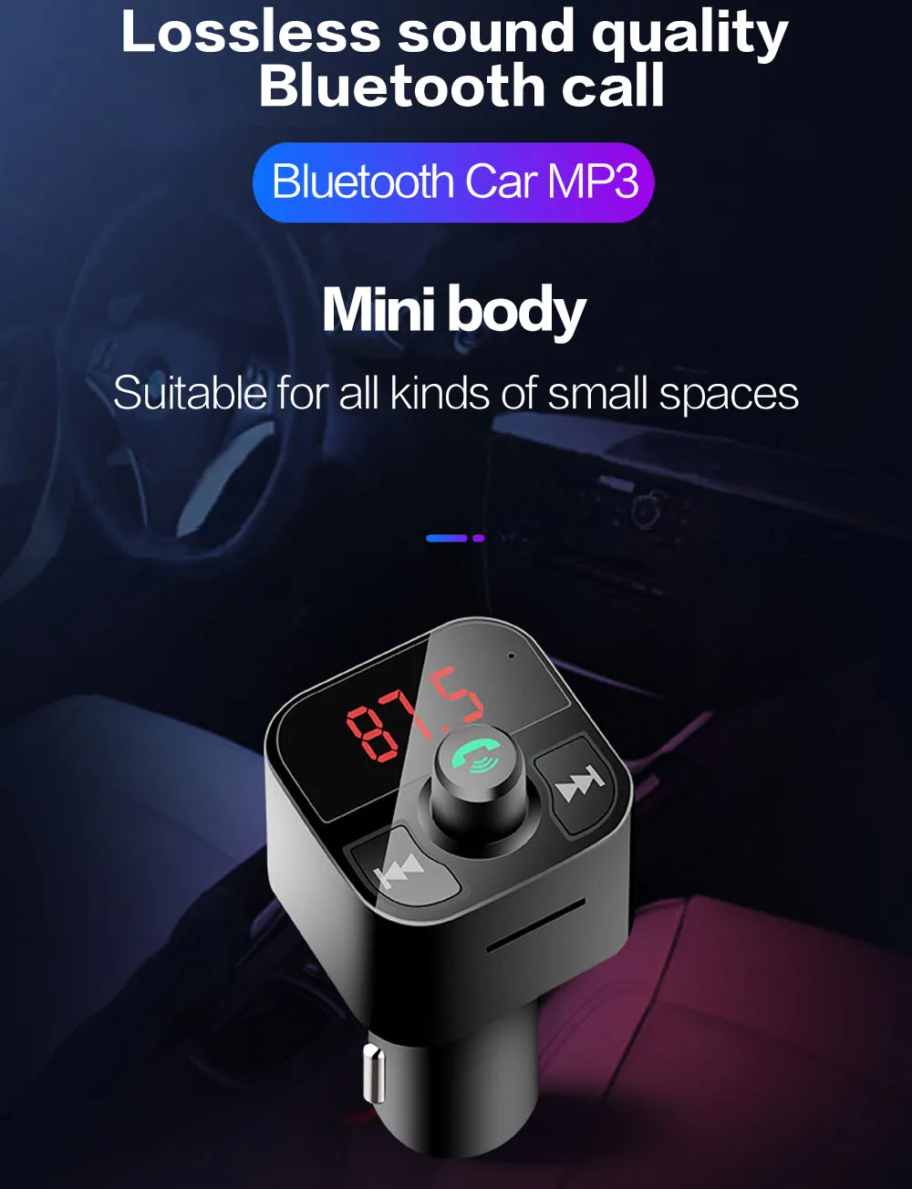 Автомобильный Bluetooth беспроводной fm-передатчик MP3-плеер USB зарядное устройство авто аксессуары