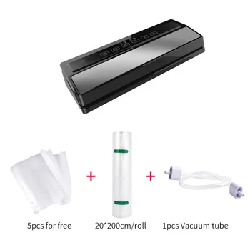 

220V 110W Household Vacuum Sealing Machine Vacuum Packaging Machine Food Preservation Including 5Pcs Bag Free Kitchen Equipment