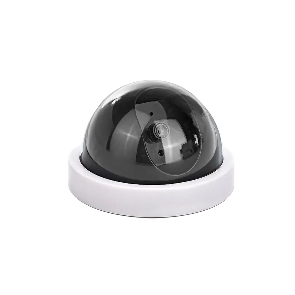 

2019 NEW Dummy Fake Security Surveillance Dome Camera with Flashing Red IR LED Light, Indoor/Outdoor Simulated Camera White