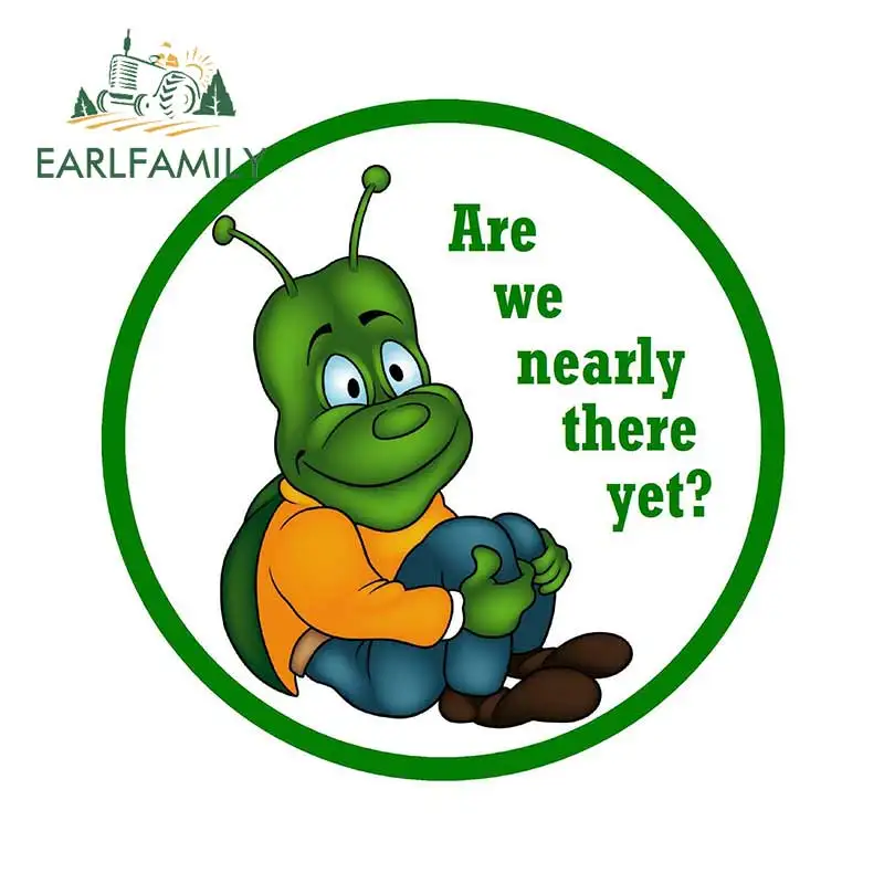 EARLFAMILY 13cm x Green Bug Sticker Funny Car Tax Disc Holder Decal Cartoon Stickers Graphics | Автомобили и мотоциклы