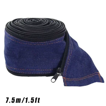 

Wrap Cable Cover Welding Torch Denim Zipper Jacket 7.5 Meter Dark Blue