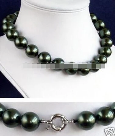 +++ 01177 12mm AAA South Sea Black Shell Pearl Necklace 18&quot | Украшения и аксессуары