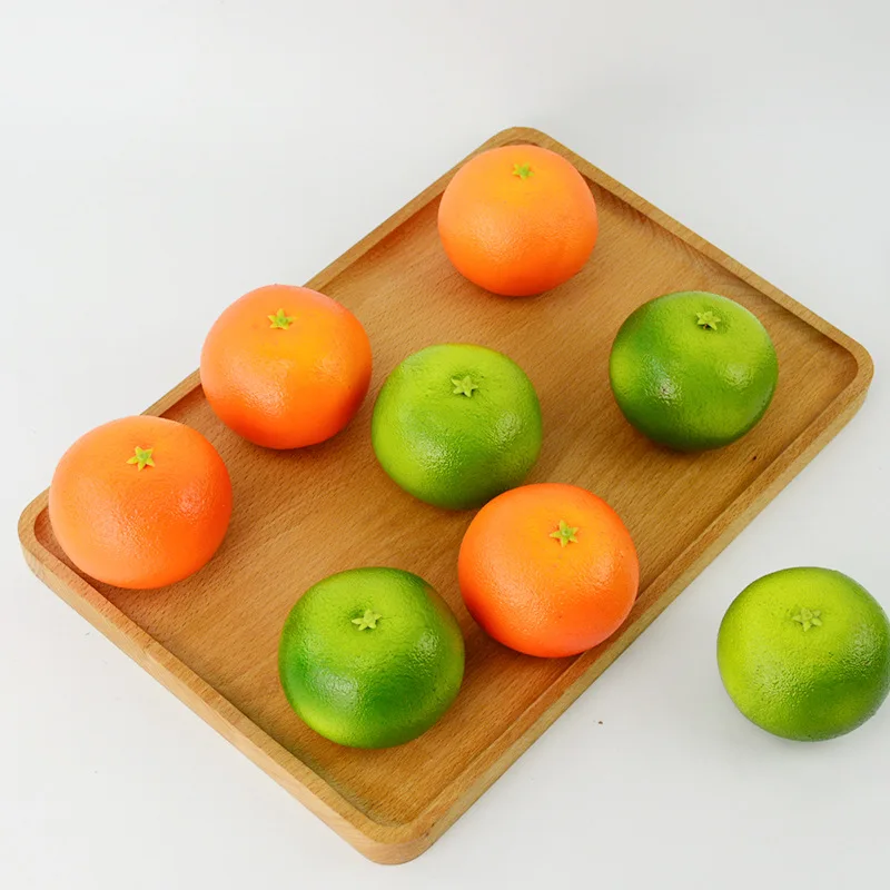 Высокое моделирование оранжевый бутафорский апельсин искусственный набор для фруктов модель шкафа домашний Дисплей украшения раннее образование фотографии реквизит