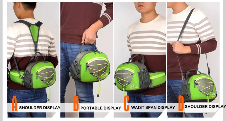Men Outdoor Running Bags,Waterproof Camping Sports Bag Women,Cycling Running Waist Backpack,Multifunction Climbing Hiking Bags