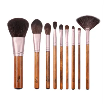 

9pcs/set Wooden handle Makeup brushes Set Powder Blusher Eyeshadow Eye blending Highlighter concealer Fan Make up brush kit