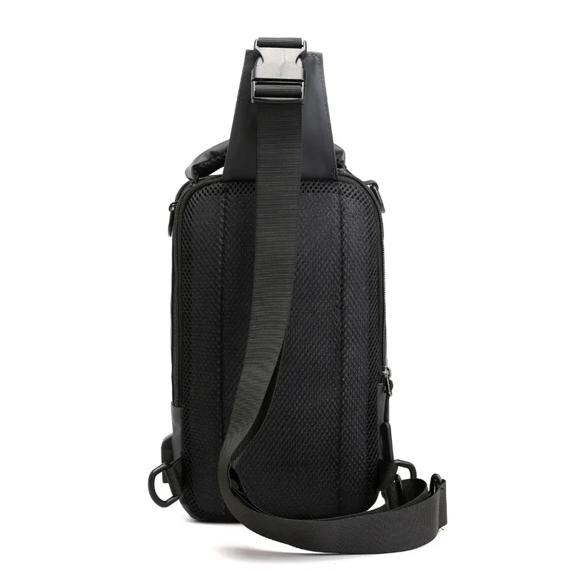 

Trend Versatile Men Chest Bag Waterproof Nylon Cloth Lightweight Shoulder Bag Casual Large Capacity Travel Hand Shoulder Bag