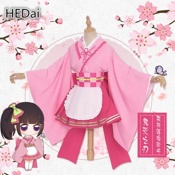 

Demon Slayer: Kimetsu no Yaiba Tsuyuri Kanawo Cosplay Costume Woman Maid Outfits Sets Dress Kimono Comic Cosplay