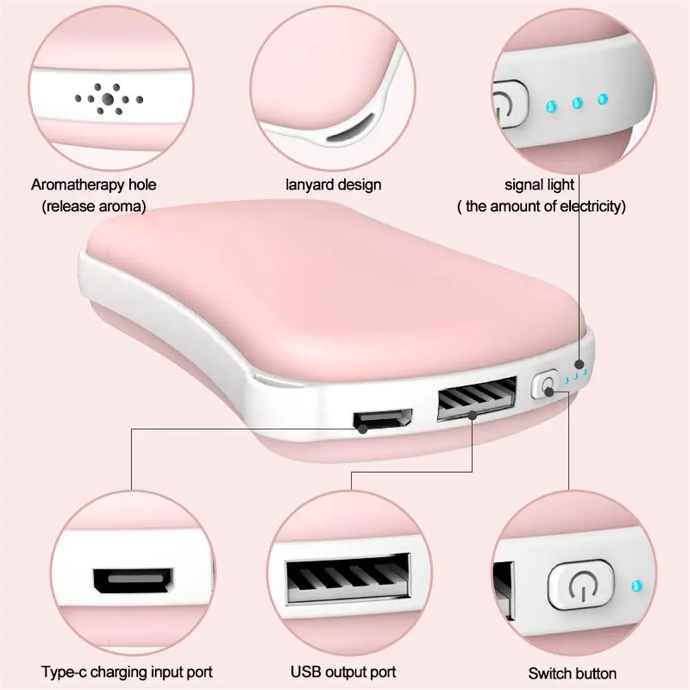 2400 портативный обогреватель power Bank для IPhone samsung портативный Перезаряжаемый с подогревом повербанк внешний аккумулятор power bank