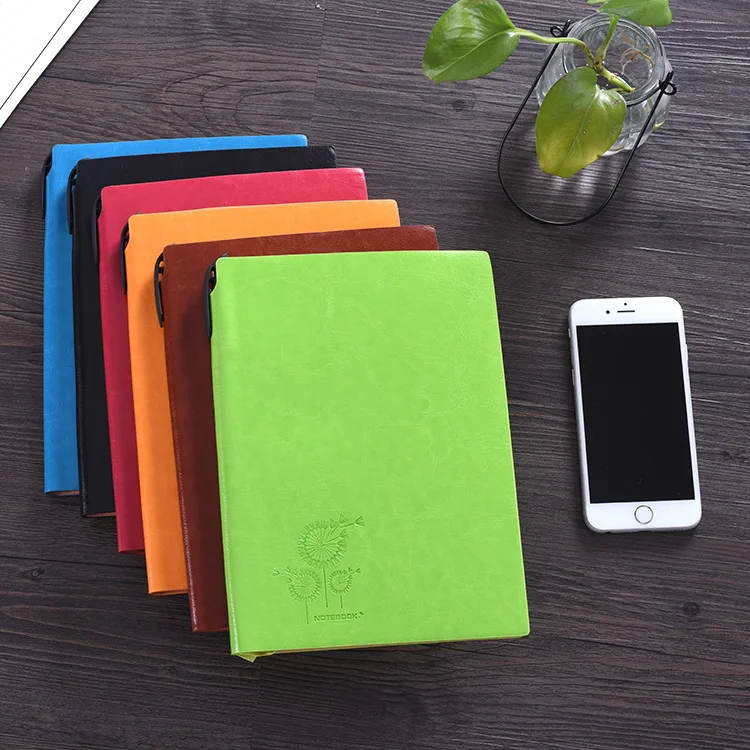 A5 мягкая кожаная ручка для студентов, книга с картой, бит-ручка штекер, офисный ежедневник индивидуальный логотип