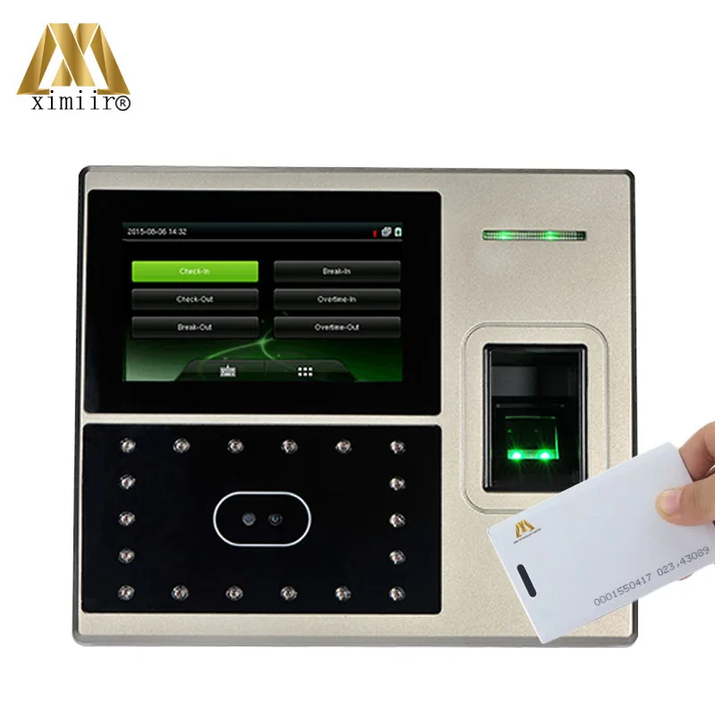 Uлице800 для лица и отпечатка пальца время посещаемости и система контроля доступа TCP/IP регистратор времени с дактилоскопией с RFID считыватель карт