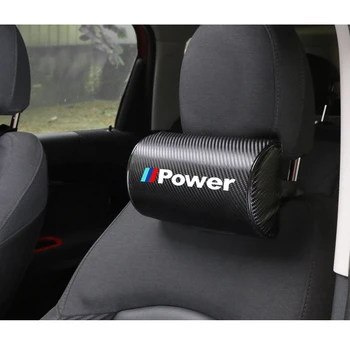 

2pc Fashion Car Accessories carbon fiber style headrest soft Neck Pillow For BMW E30 E39 E46 E90 E60 F10 F30 X1 X3 X6 M3 M5 330i