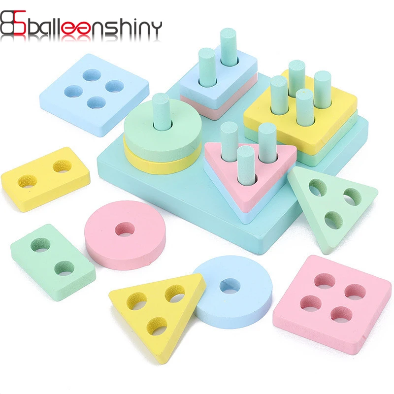 BalleenShiny Детские деревянные игрушки 3D головоломки строительные блоки Дети математические игры игрушки Дети Ранние развивающие игрушки подарки для детей
